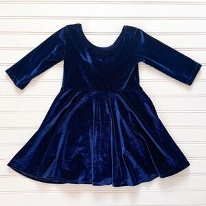 FI & ME EUC Handmade in USA Velvet Twirl Dress